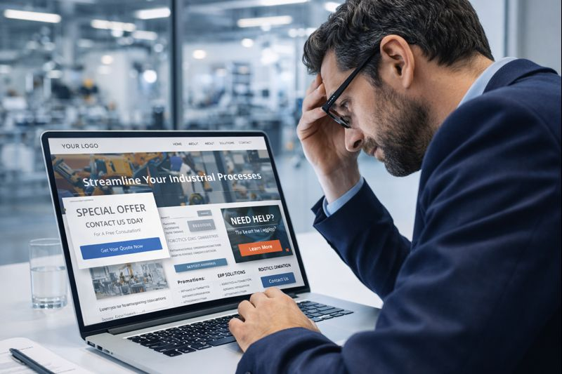 overloaded website layout